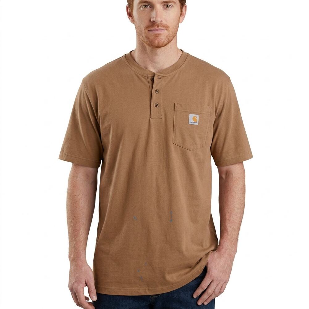 Carhartt Loose Brown Training Polo Men Knit Size L